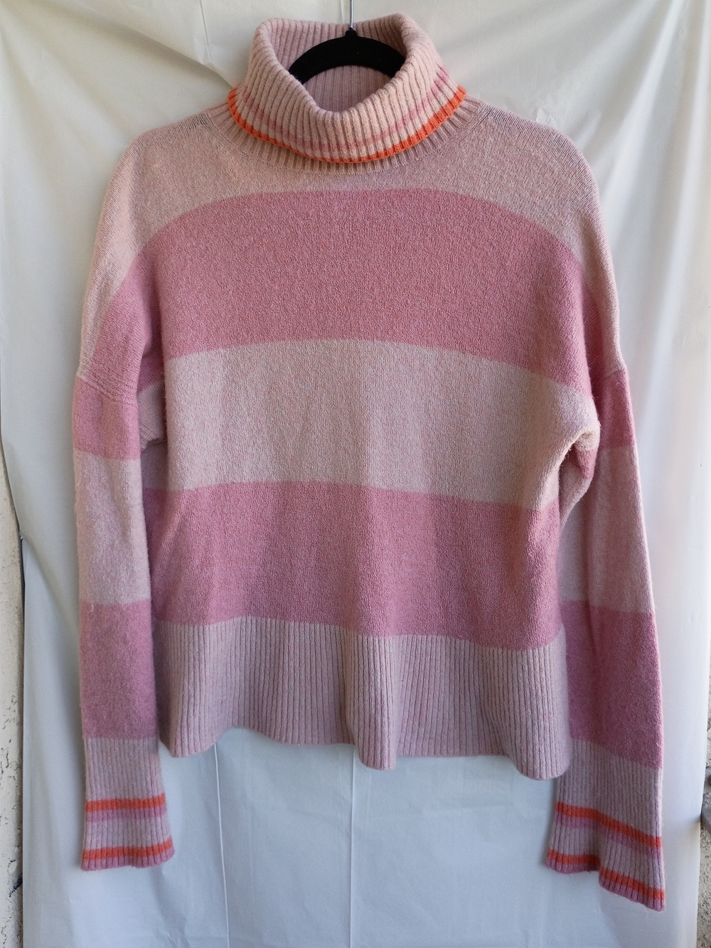 J.Crew Striped Turtleneck Sweater in Supersoft Yarn.